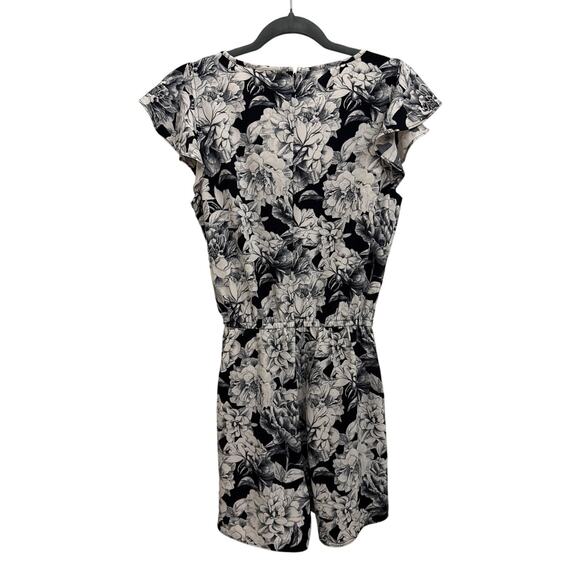 WHBM White House Black Market Floral Feminine Bloomcore Romper Size Small - Picture 2 of 6